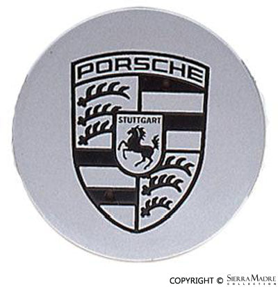 Hub cap concave Porsche Radzierdeckel konkav PLATINUM Wappen farbig NEU+ORIG